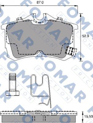 FOMAR Friction FO 790381 - Əyləc altlığı dəsti, əyləc diski furqanavto.az