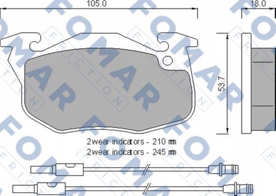 FOMAR Friction FO 769481 - Əyləc altlığı dəsti, əyləc diski furqanavto.az