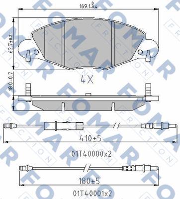 FOMAR Friction FO 787181 - Əyləc altlığı dəsti, əyləc diski furqanavto.az