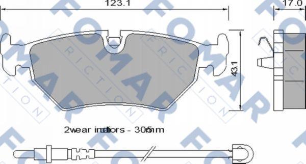 FOMAR Friction FO 729281 - Əyləc altlığı dəsti, əyləc diski furqanavto.az