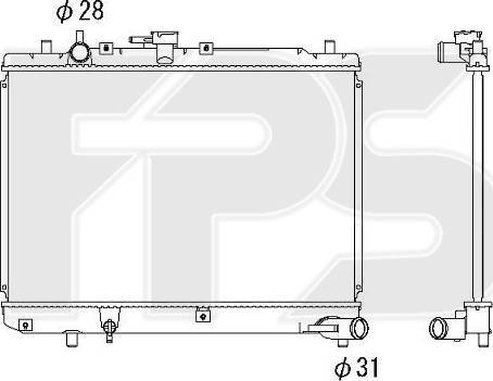 FPS FP 44 A967 - Radiator, mühərrikin soyudulması furqanavto.az