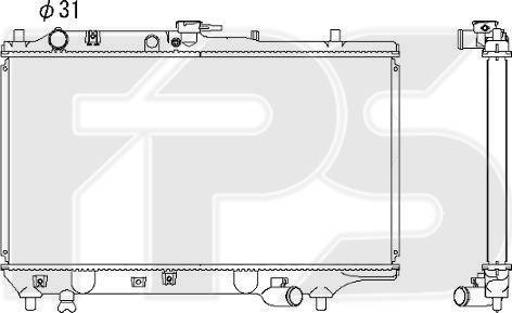FPS FP 44 A624-X - Radiator, mühərrikin soyudulması furqanavto.az