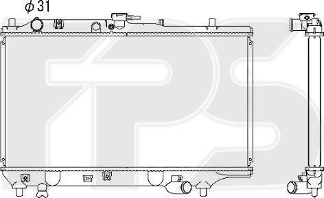 FPS FP 44 A624 - Radiator, mühərrikin soyudulması furqanavto.az