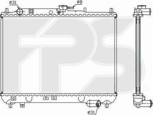 FPS FP 44 A623-X - Radiator, mühərrikin soyudulması furqanavto.az