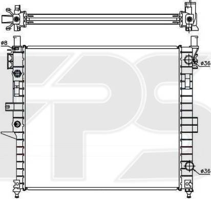 FPS FP 46 A242 - Radiator, mühərrikin soyudulması furqanavto.az