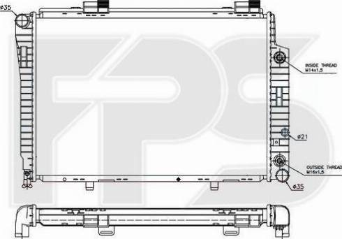 FPS FP 46 A205 - Radiator, mühərrikin soyudulması furqanavto.az
