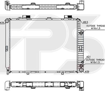 FPS FP 46 A233 - Radiator, mühərrikin soyudulması furqanavto.az