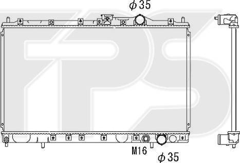 FPS FP 48 A1046-X - Radiator, mühərrikin soyudulması furqanavto.az