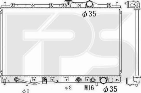 FPS FP 48 A1353-X - Radiator, mühərrikin soyudulması furqanavto.az