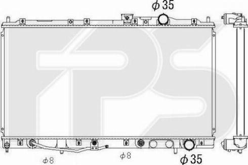 FPS FP 48 A1267 - Radiator, mühərrikin soyudulması furqanavto.az