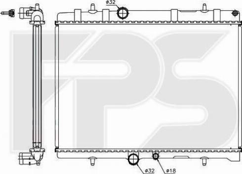 FPS FP 54 A294 - Radiator, mühərrikin soyudulması furqanavto.az