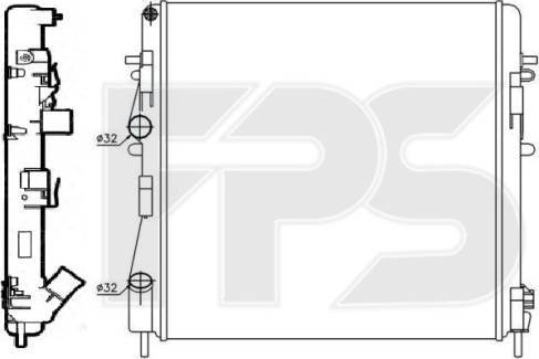 FPS FP 56 A1152 - Radiator, mühərrikin soyudulması furqanavto.az