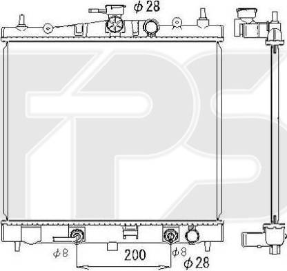 FPS FP 50 A1335-X - Radiator, mühərrikin soyudulması furqanavto.az