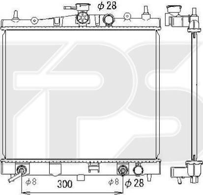 FPS FP 50 A1336-X - Radiator, mühərrikin soyudulması furqanavto.az