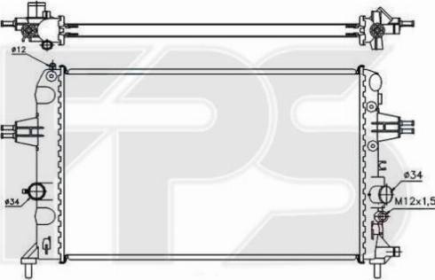 FPS FP 52 A1088 - Radiator, mühərrikin soyudulması furqanavto.az