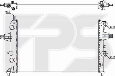 FPS FP 52 A313 - Radiator, mühərrikin soyudulması furqanavto.az