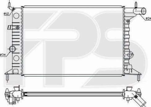 FPS FP 52 A280 - Radiator, mühərrikin soyudulması furqanavto.az