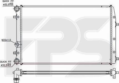 FPS FP 64 A435-P - Radiator, mühərrikin soyudulması furqanavto.az