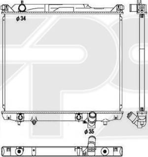 FPS FP 68 A1234-X - Radiator, mühərrikin soyudulması furqanavto.az