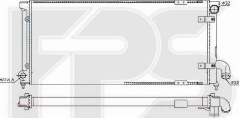 FPS FP 62 A1157 - Radiator, mühərrikin soyudulması furqanavto.az