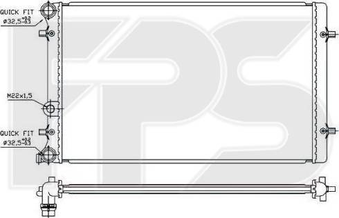 FPS FP 62 A826 - Radiator, mühərrikin soyudulması furqanavto.az