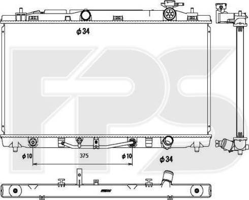 FPS FP 81 A1323 - Radiator, mühərrikin soyudulması furqanavto.az