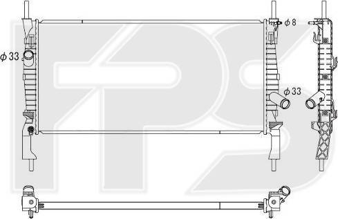 FPS FP 28 A841-X - Radiator, mühərrikin soyudulması furqanavto.az