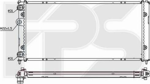 FPS FP 74 A497 - Radiator, mühərrikin soyudulması furqanavto.az