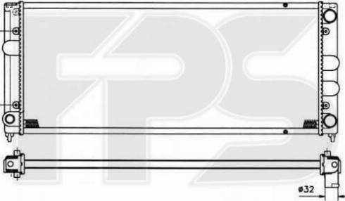 FPS FP 74 A436 - Radiator, mühərrikin soyudulması furqanavto.az