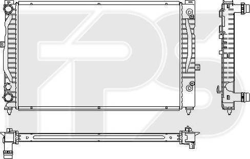 FPS FP 74 A424-X - Radiator, mühərrikin soyudulması furqanavto.az