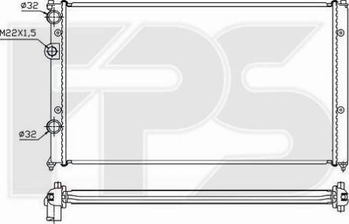 FPS FP 74 A502-X - Radiator, mühərrikin soyudulması furqanavto.az