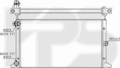 FPS FP 74 A1215-X - Radiator, mühərrikin soyudulması furqanavto.az