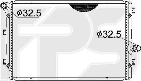 FPS FP 74 A1216 - Radiator, mühərrikin soyudulması furqanavto.az