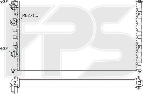 FPS FP 74 A363-X - Radiator, mühərrikin soyudulması furqanavto.az