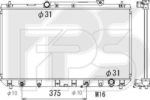 FPS FP 70 A1180 - Radiator, mühərrikin soyudulması furqanavto.az