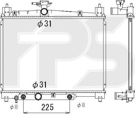 FPS FP 70 A1188-X - Radiator, mühərrikin soyudulması furqanavto.az