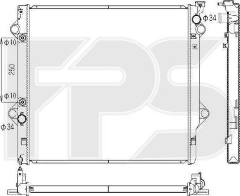 FPS FP 70 A1315 - Radiator, mühərrikin soyudulması furqanavto.az