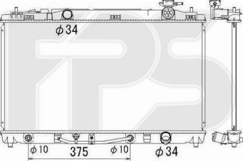 FPS FP 70 A1324-X - Radiator, mühərrikin soyudulması furqanavto.az