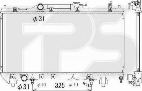 FPS FP 70 A1287 - Radiator, mühərrikin soyudulması furqanavto.az