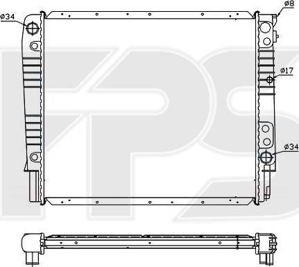 FPS FP 72 A485-X - Radiator, mühərrikin soyudulması furqanavto.az