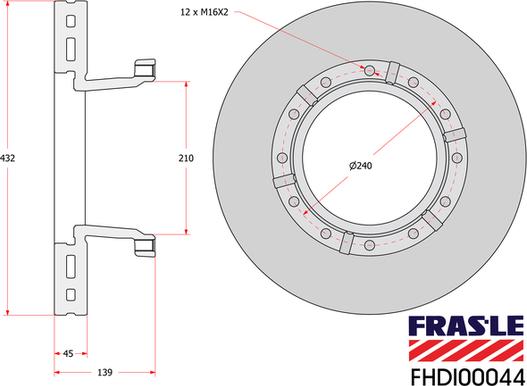 FRAS-LE FHDI00044 - Əyləc Diski furqanavto.az