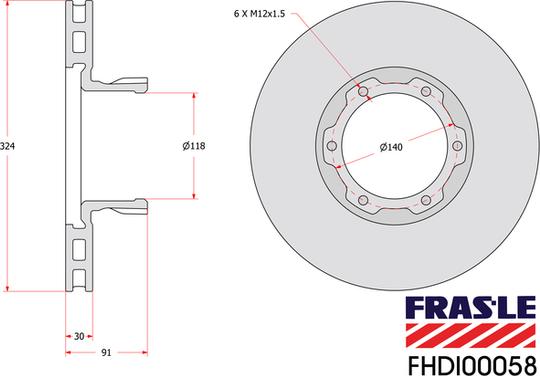 FRAS-LE FHDI00058 - Əyləc Diski furqanavto.az