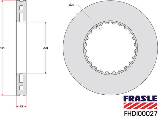 FRAS-LE FHDI00027 - Əyləc Diski furqanavto.az