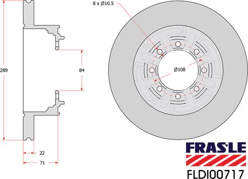 FRAS-LE FLDI00717 - Əyləc Diski furqanavto.az