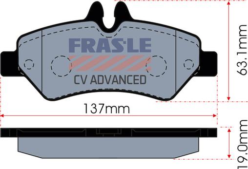 FRAS-LE PD/663-CV - Əyləc altlığı dəsti, əyləc diski www.furqanavto.az