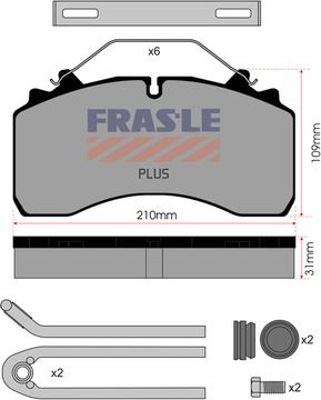 FRAS-LE PD/164-K014-PLUS - Əyləc altlığı dəsti, əyləc diski furqanavto.az