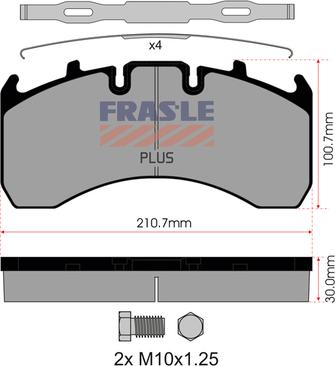 FRAS-LE PD/130-K019-PLUS - Əyləc altlığı dəsti, əyləc diski furqanavto.az