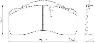 DT Spare Parts 4.90930 SP2 - Əyləc altlığı dəsti, əyləc diski furqanavto.az