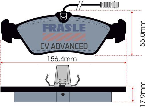 FRAS-LE PD/341-A-CV - Əyləc altlığı dəsti, əyləc diski furqanavto.az