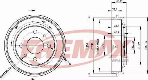 FREMAX BD-9680 - Əyləc barabanı furqanavto.az